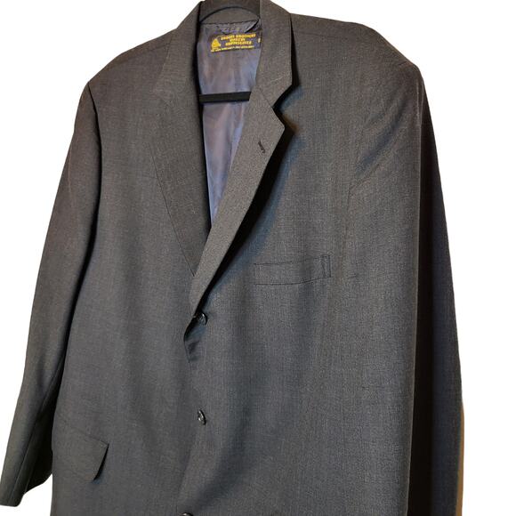Brooks Brothers Makers Brooksease Wool Grey Black 3 button jacket 44 Long - Picture 6 of 6